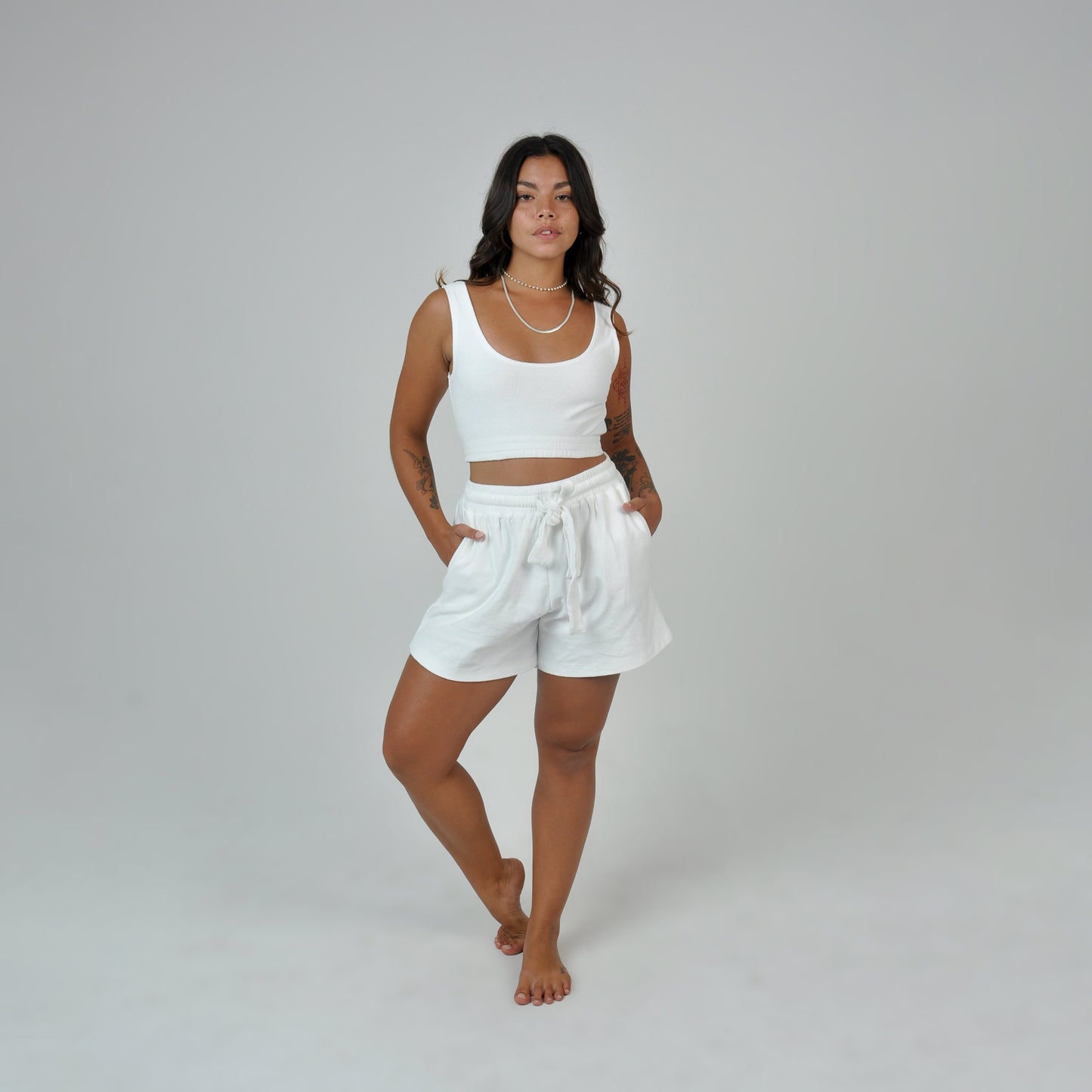 TERRY SHORTS - WHITE