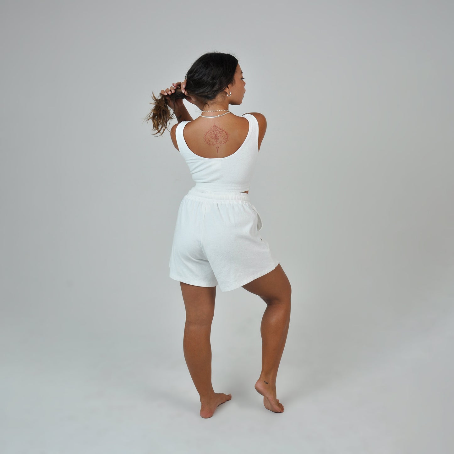 TERRY BRA TOP - WHITE