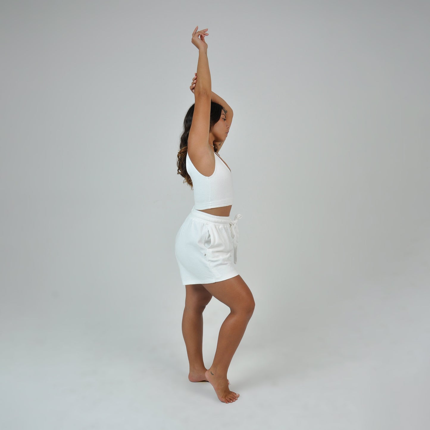 TERRY BRA TOP - WHITE
