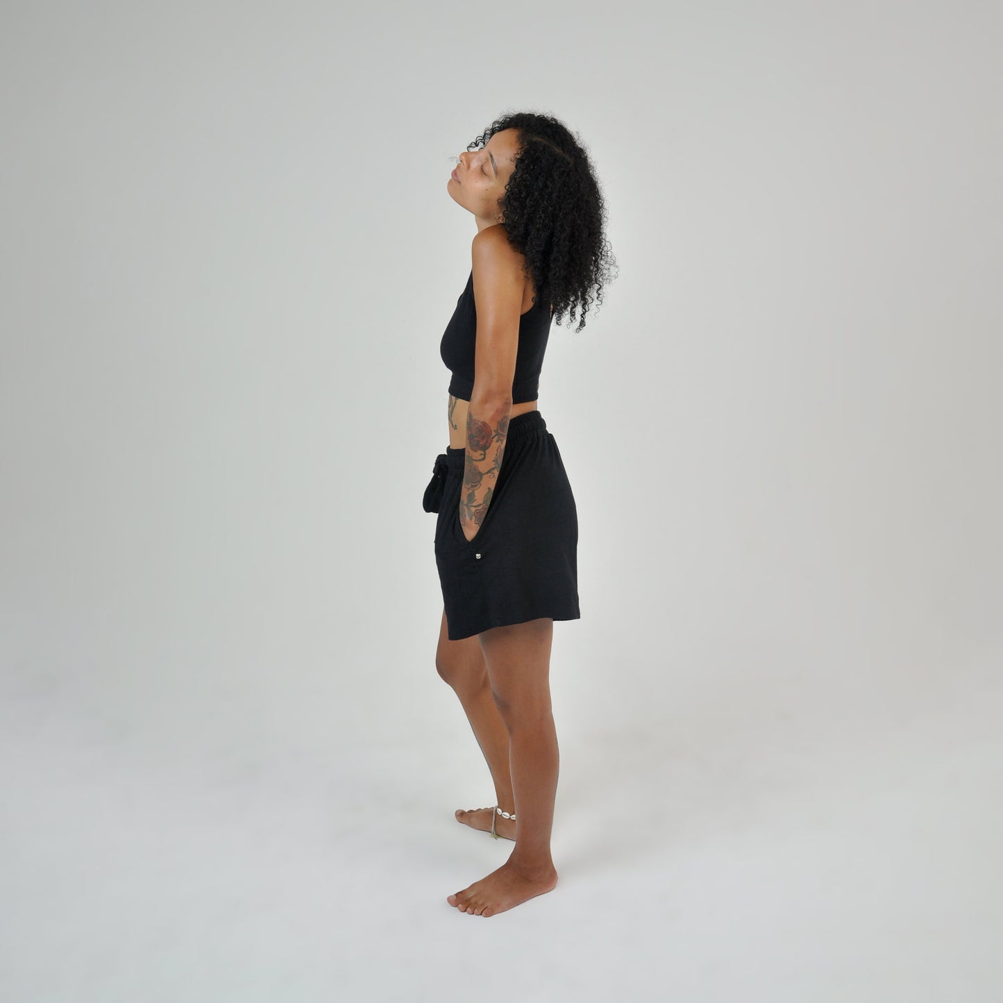TERRY SHORTS - BLACK
