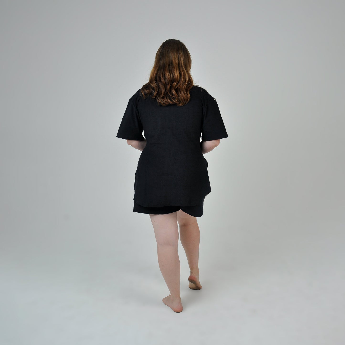 TERRY BASEBALL SHIRT - BLACK