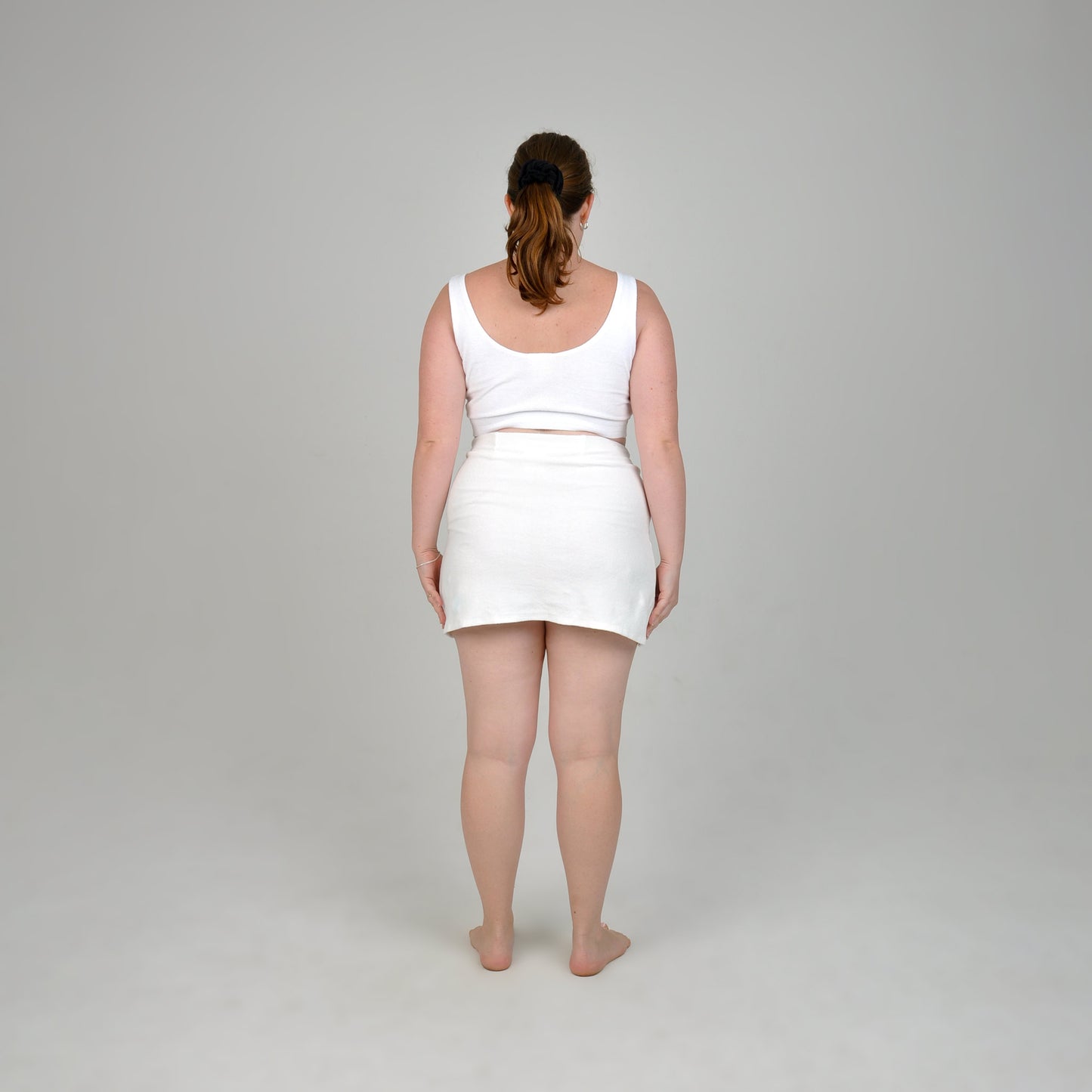 TERRY BRA TOP - WHITE