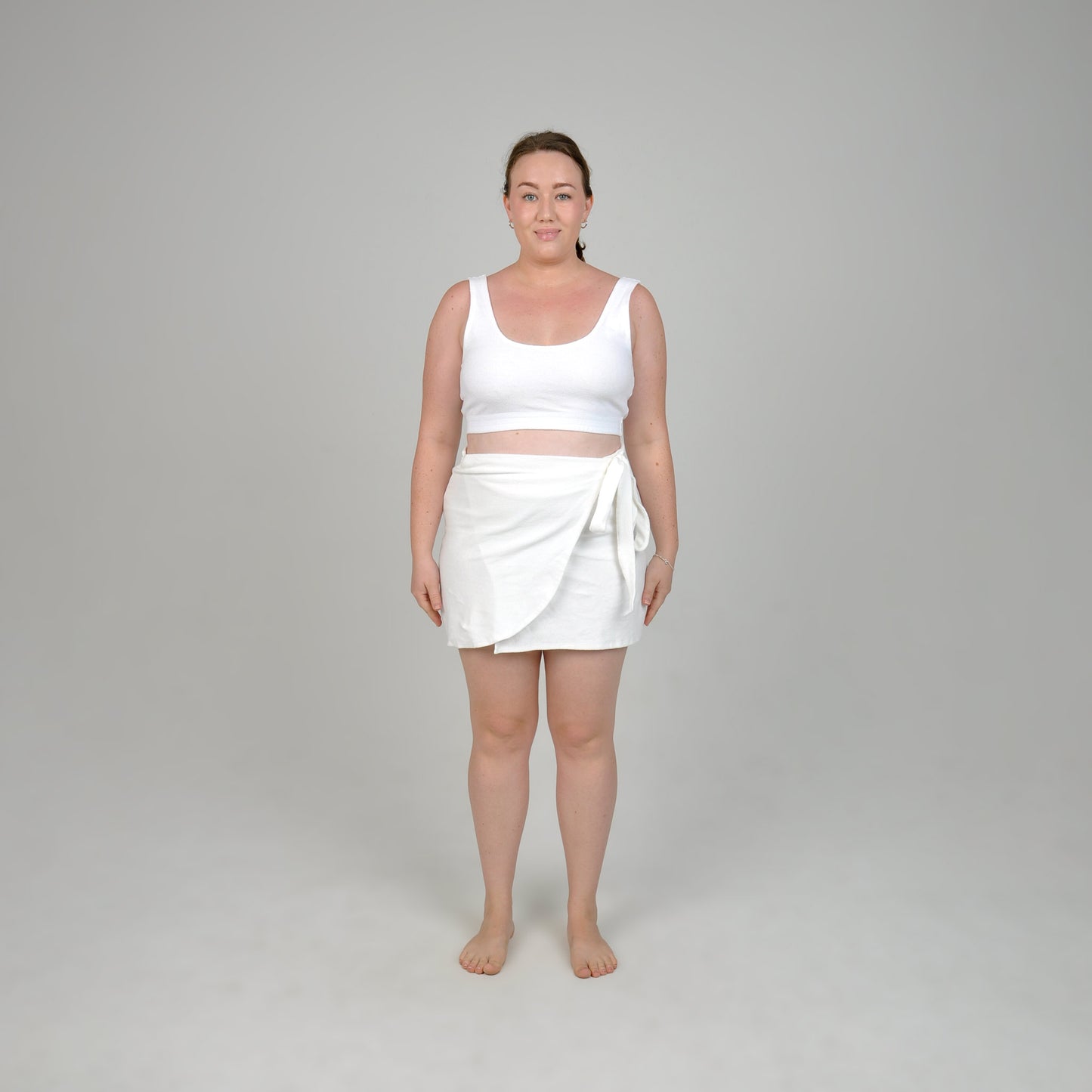 TERRY BRA TOP - WHITE