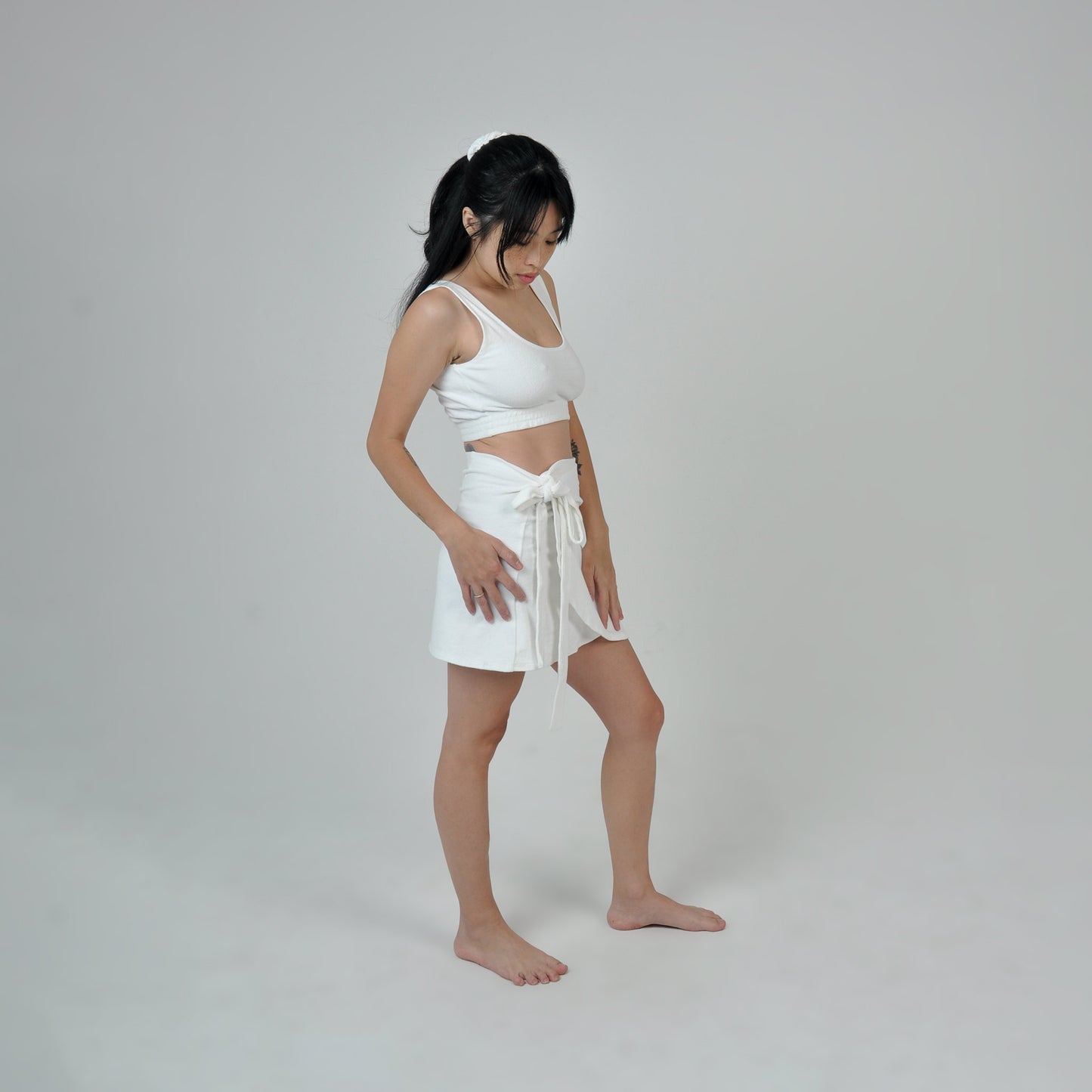 TERRY BRA TOP - WHITE