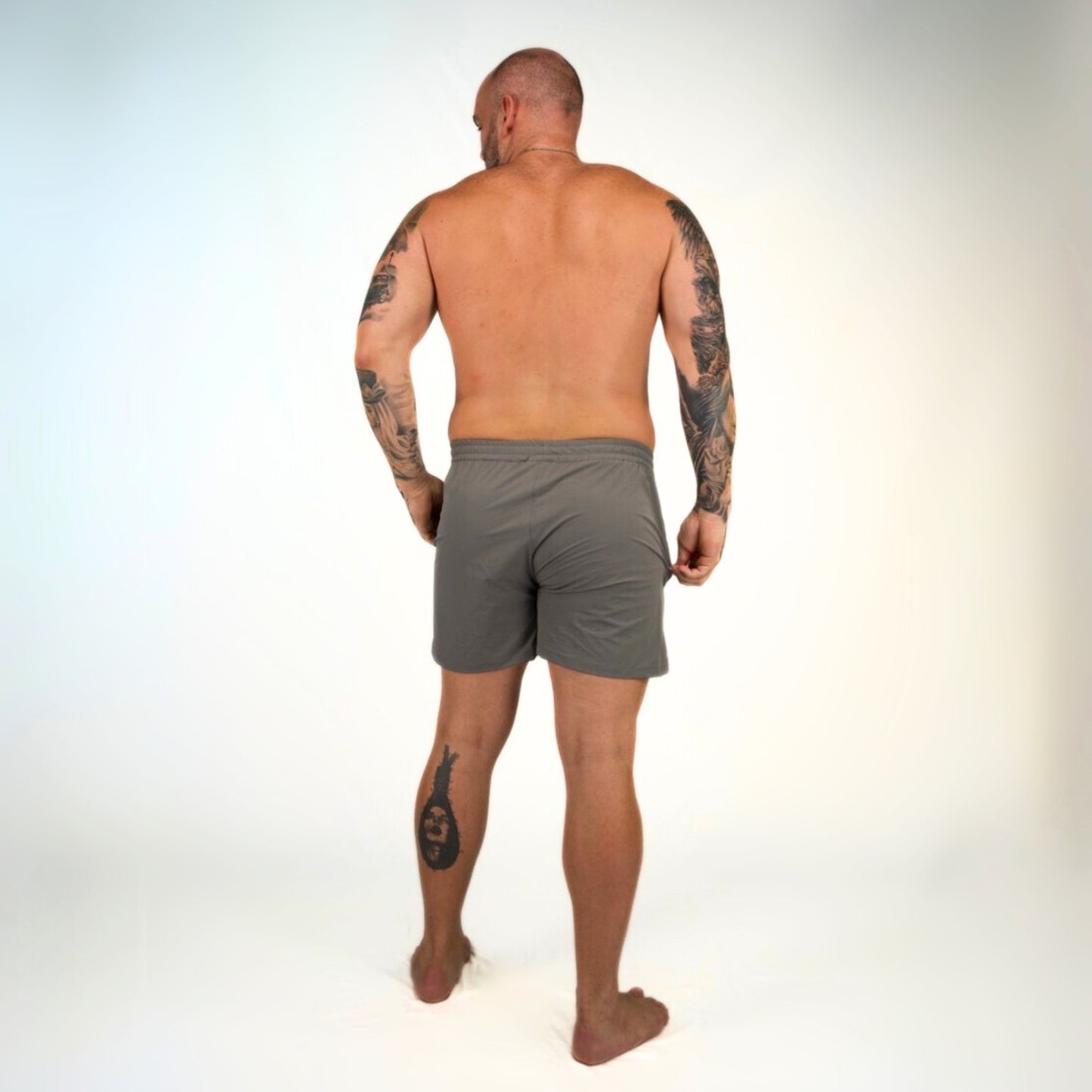 DAVID 4" SWIM SHORTS - GREY