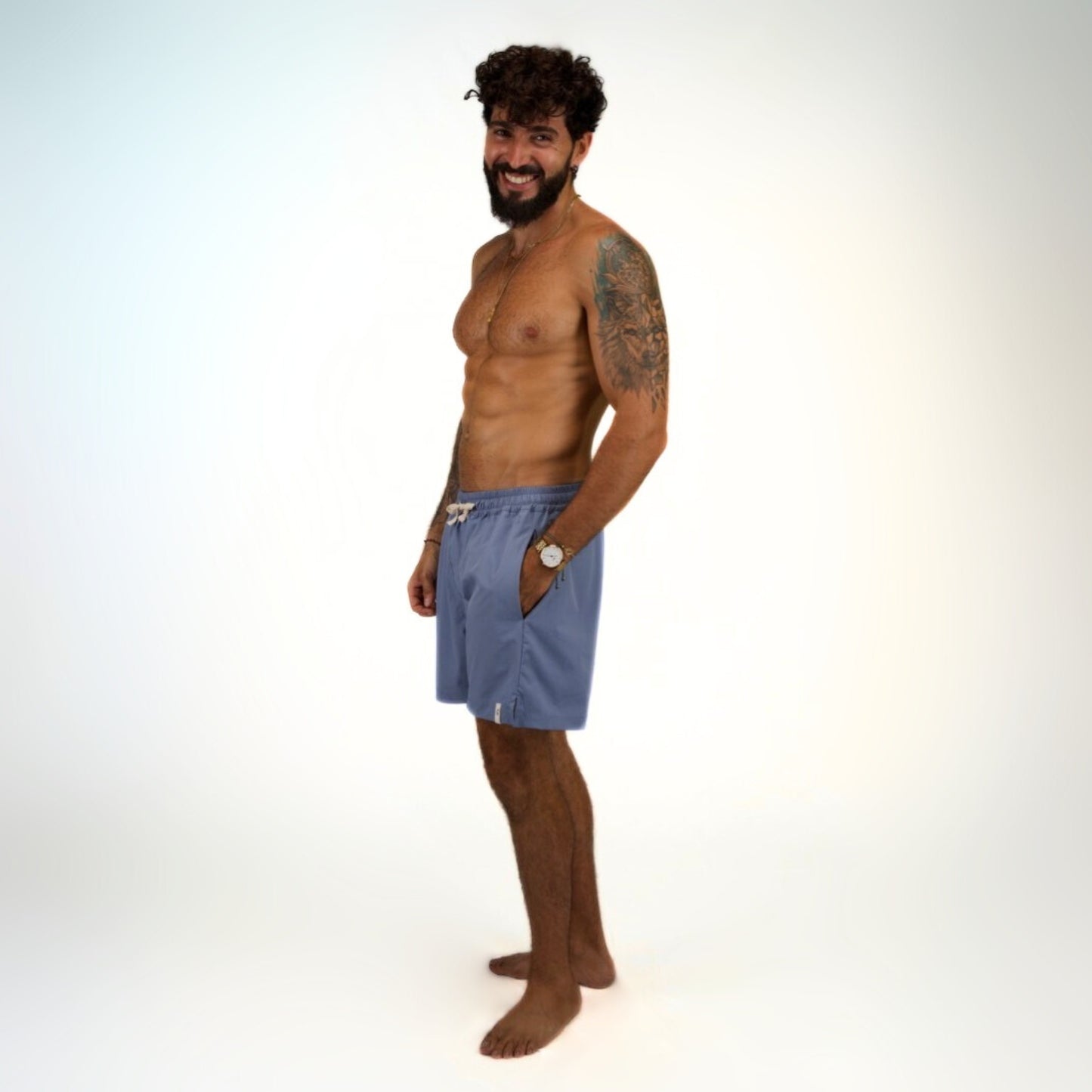 BRETT 8" BOARD SHORTS - BLUE