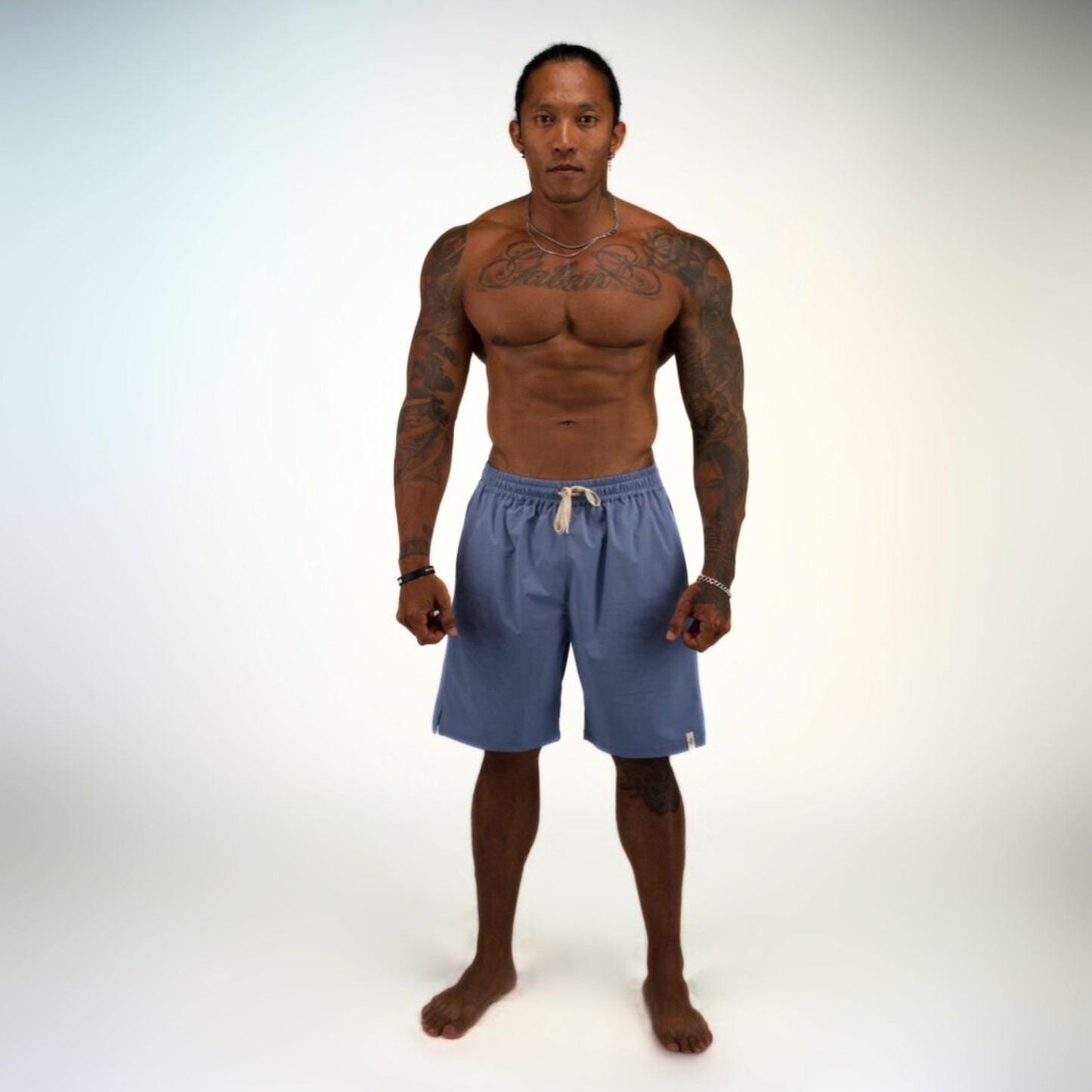 BRETT 8" BOARD SHORTS - BLUE