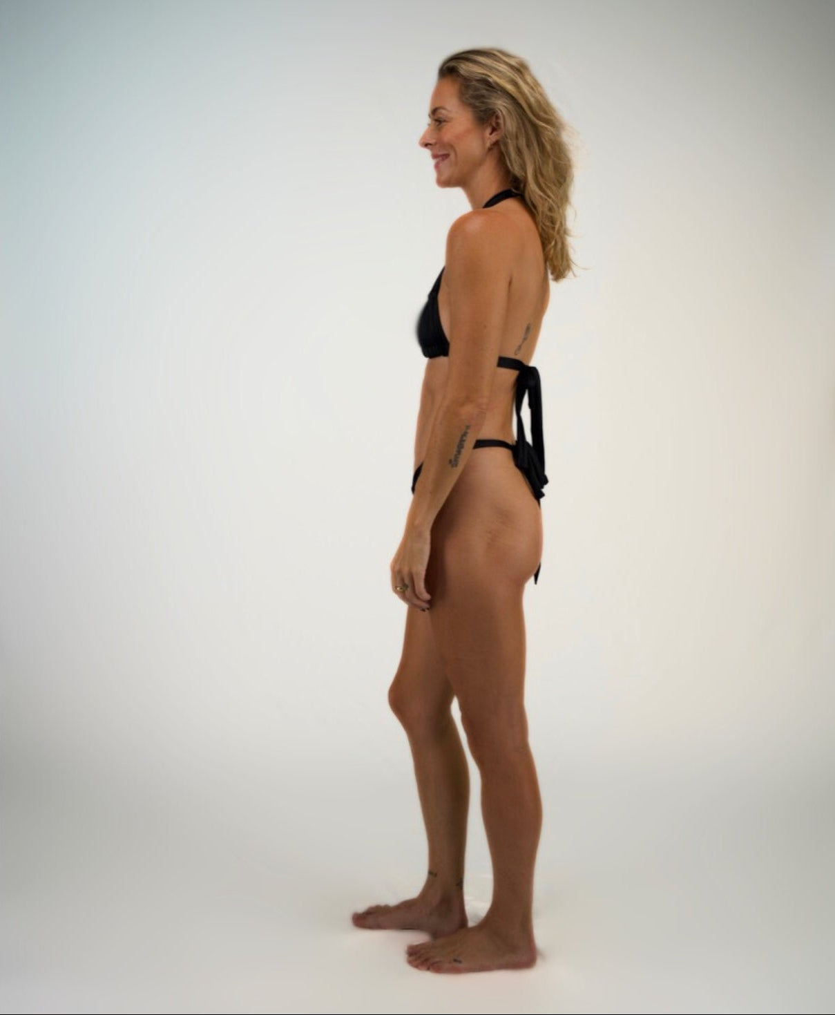 GINA BACK-TIE BOTTOM - BLACK