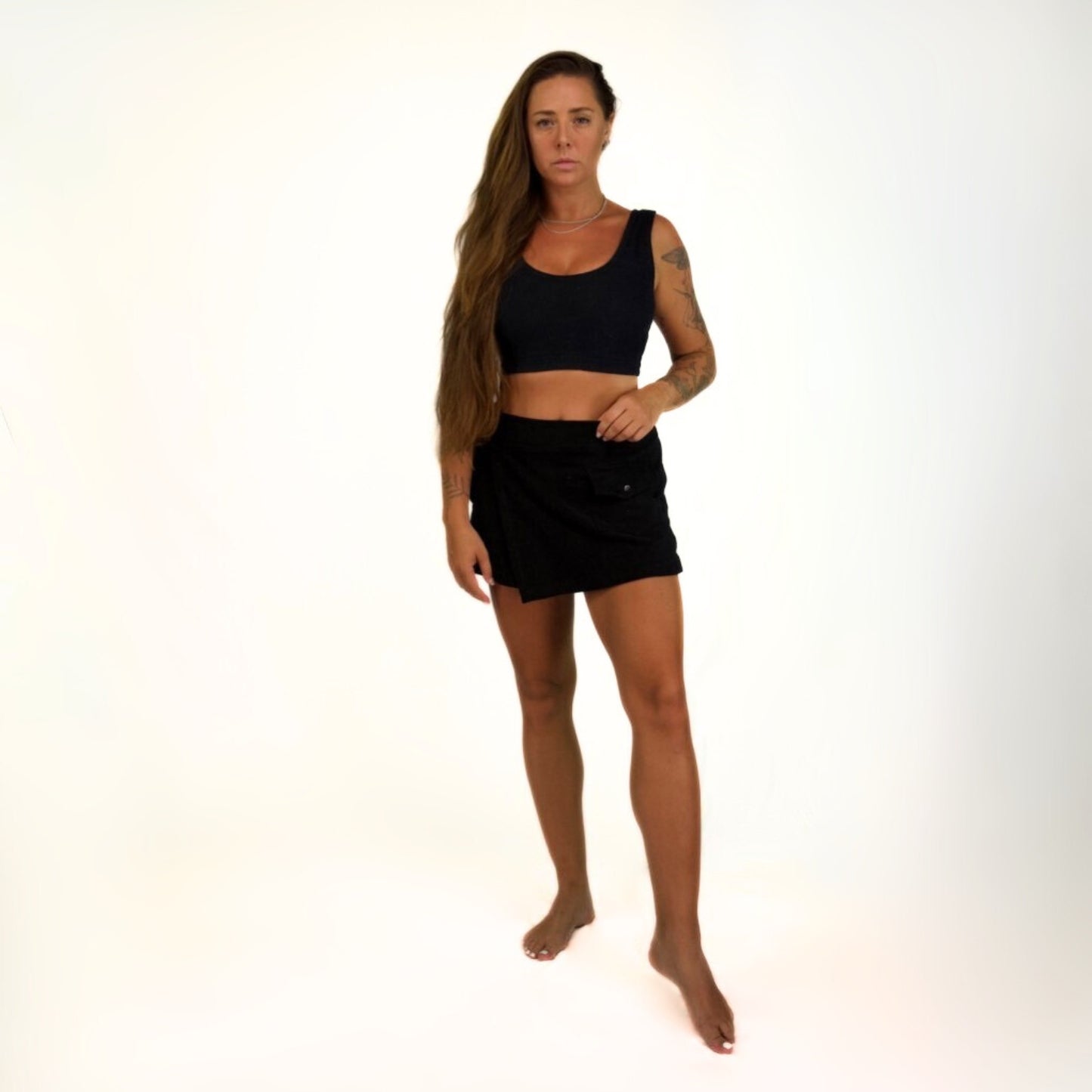 TERRY SKORT - BLACK